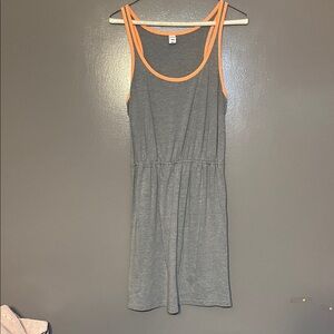 Source Unknown Gray and Orange Dress